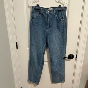 Long Ankle Straight Extra High Rise Abercrombie Jeans